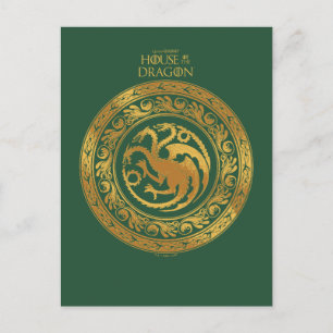 Golden Targaryen Wappen Postkarte