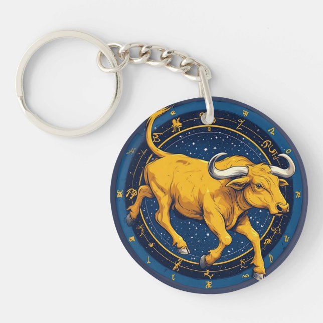 Golden Taurus Bull Schlüsselanhänger (Vorderseite)