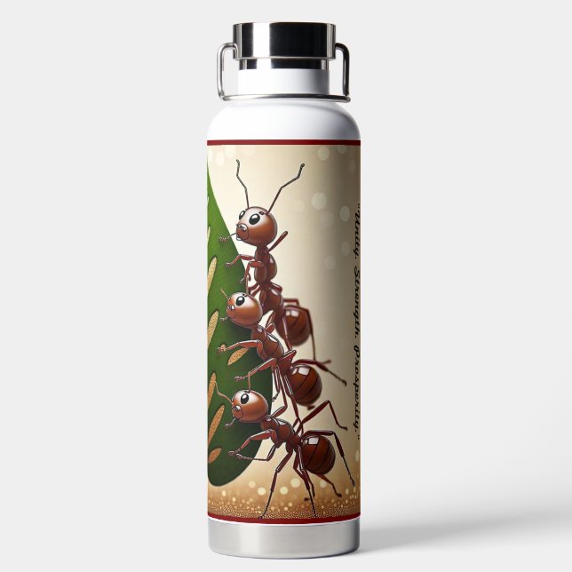 "Golden Teamwork" Trinkflasche (Rückseite)