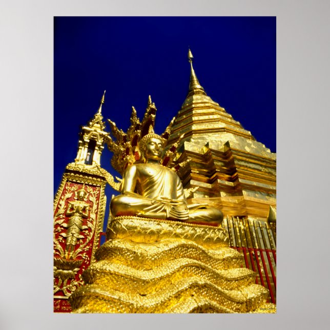 Golden Temple - Chiang Mai - Thailand Poster (Vorne)