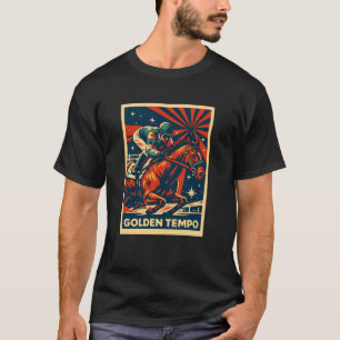 Golden Tempo Pferd, Pferderennen, Santa Anita, Del T-Shirt