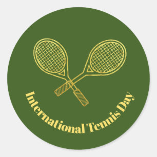 Golden Tennis Rackets Kontur Tennis Sticker