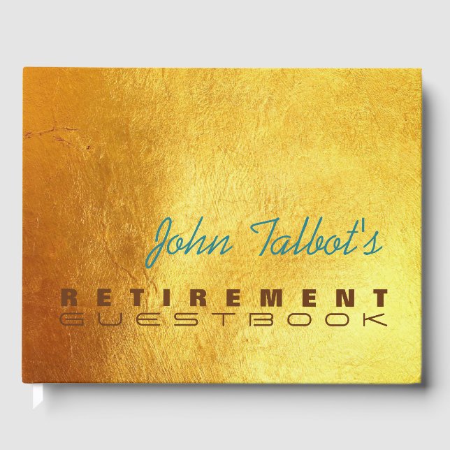 Golden Texas 2 Custom Retirement Gästebuch (Vorderseite)