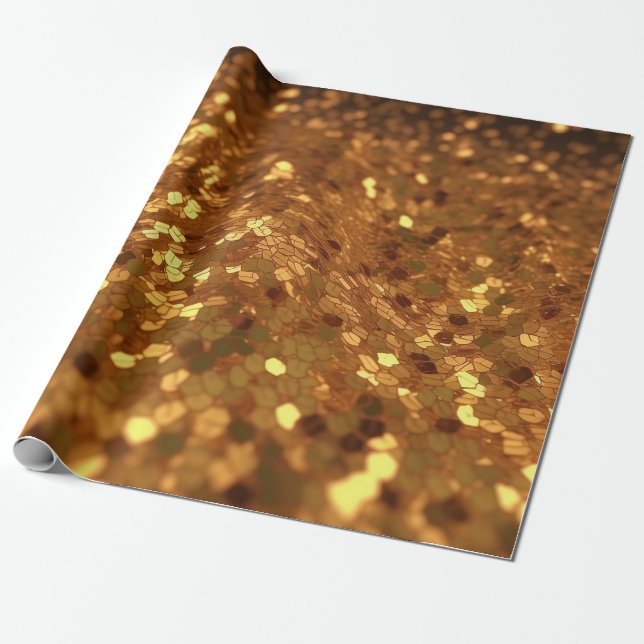 Golden Texture 1 - Elegant und luxuriös Geschenkpapier (Ungerollt)