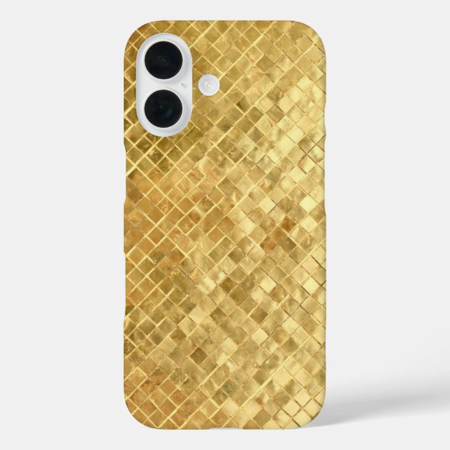 Golden Textured Tile Case-Mate iPhone Hülle (Rückseite)