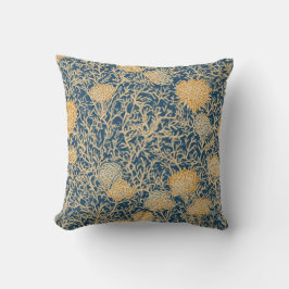Golden Thistle Tangle - Throw Pillows Kissen