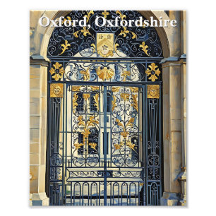 Golden Threshold - Verziertes Tor in Oxford Fotodruck