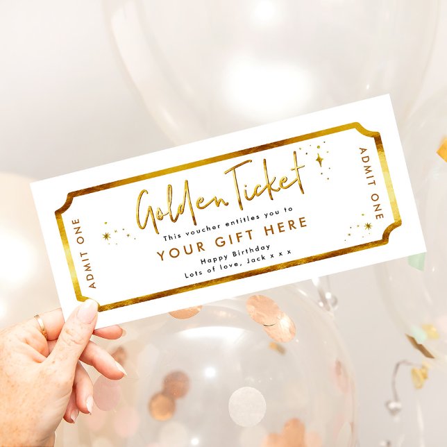 Golden Ticket Geburtstagsgutschein (Von Creator hochgeladen)