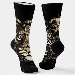 Golden Tiger Head Socken