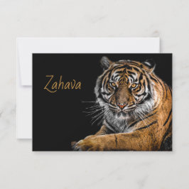 Golden Tiger Response Card RSVP Karte