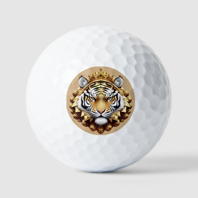 Golden Tiger Wappen Emblem Golfball (Vorderseite)