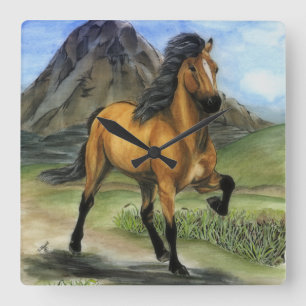 Golden Tolt Quadratische Wanduhr