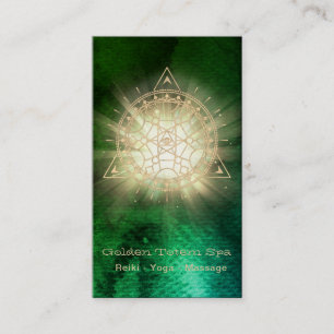 *~* Golden Totem Sacred Geometry Light Rays -  Visitenkarte