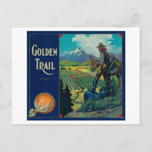 Golden Trail Orange Label #2Success, CA Postkarte