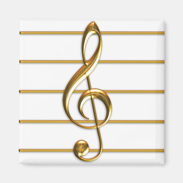 Golden Treble Clef Magnet (Vorne)