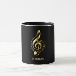 Golden Treble Clef Tasse