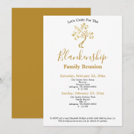 Golden Tree 2-tägige Wiedersehen-Ansammlung Einladung