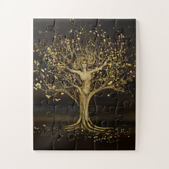 Golden Tree Goddess Puzzle (Vertikal)