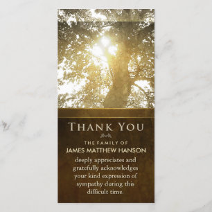 Golden Tree Nostalgia Beileid Danke, Card Dankeskarte