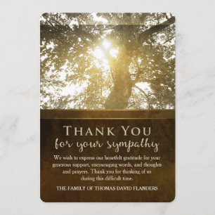 Golden Tree Nostalgia Danke Sympathy Card