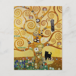 Golden Tree of Life Kunst – Art Nouveau Klimt Postkarte
