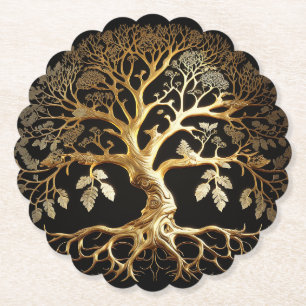 Golden Tree of Life Yggdrasil Untersetzer