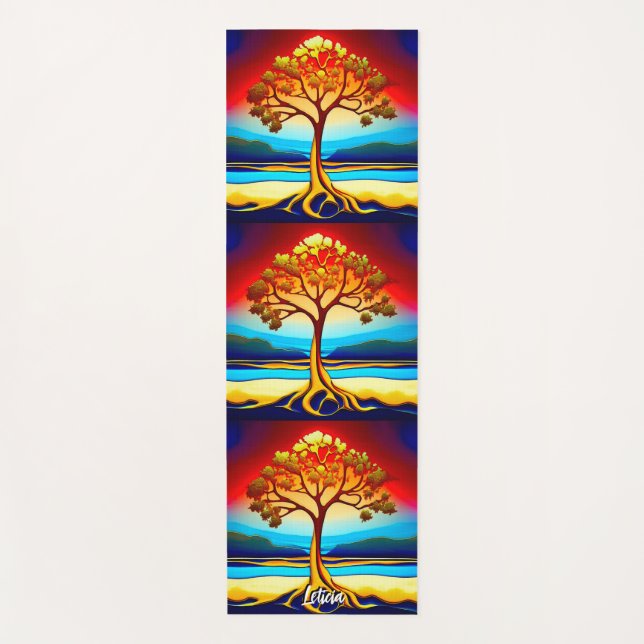 Golden Tree of Life Yoga Mat Yogamatte (Vorderseite)