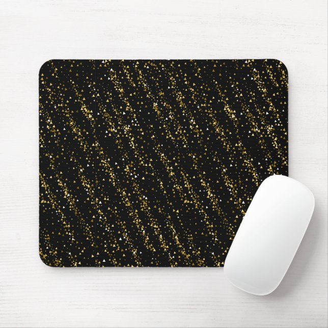 Golden Triangle Punkte auf schwarzem Hintergrund G Mousepad (Mit Mouse)