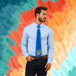 Golden Trident of Ukraine Blue Krawatte<br><div class="desc">Golden Trident der Ukraine Blauer Nackenschlips</div>