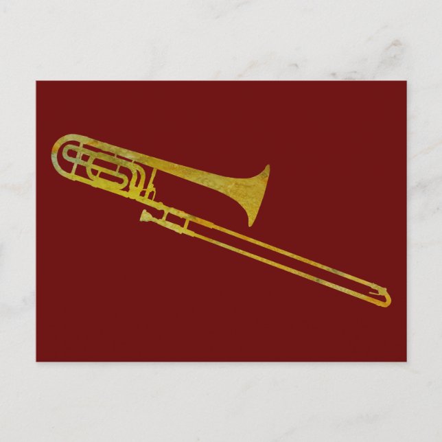 Golden Trombone Postkarte (Vorderseite)