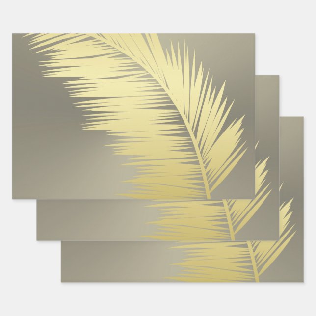 Golden Tropical Palm Blätter (Set)
