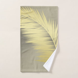 Golden Tropical Palm Blätter Badhandtuch Set