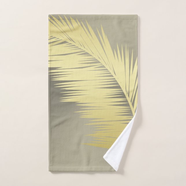 Golden Tropical Palm Blätter Badhandtuch Set (Handtuch)