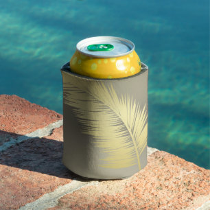 Golden Tropical Palm Blätter Dosenkühler