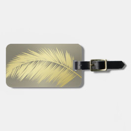 Golden Tropical Palm Blätter Gepäckanhänger