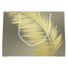 Golden Tropical Palm Blätter Große Geschenktüte