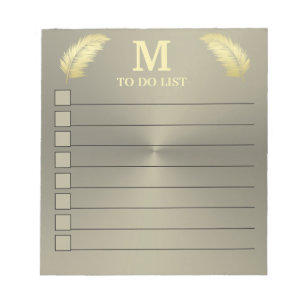 Golden Tropical Palm Blätter Notizblock