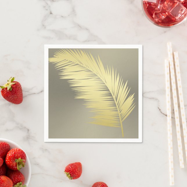Golden Tropical Palm Blätter Serviette (Beispiel)