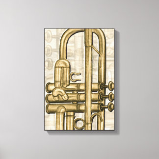 Golden Trumpet Canvas Print Leinwanddruck