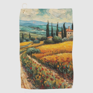 Golden Tuscany Dreams Golfhandtuch