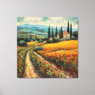 Golden Tuscany Dreams Leinwanddruck