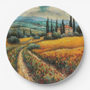 Golden Tuscany Dreams Pappteller