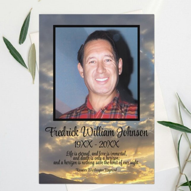 Golden Twilight Cloud Photo Funeral Program Programm (Von Creator hochgeladen)