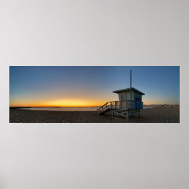 Golden Twilight Hour Sunset - Venice Beach, CA Poster