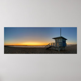 Golden Twilight Hour Sunset - Venice Beach, CA Poster