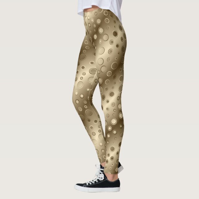 Golden und Beige Circles Leggings (Links)