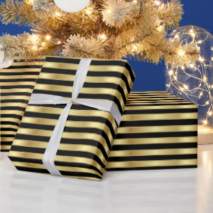 Golden und Black Elegante Geschenkpapier