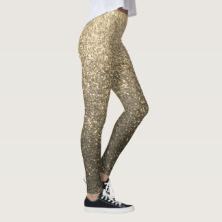 Golden und Black Glitzer Ombre Glitzern Yoga Leggings