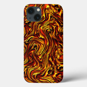 Golden und koral oder lebhafte rote Textur Case-Mate iPhone Hülle