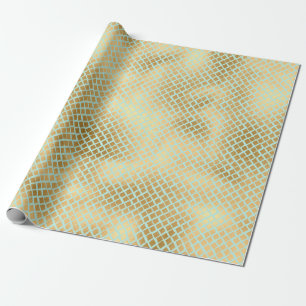 Golden und Mint Snakeskin Geschenkpapier